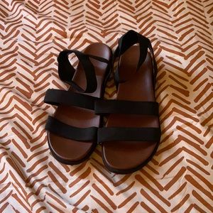 size 9 black strap sandals